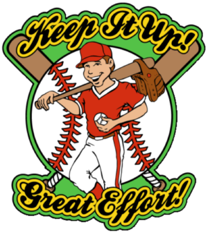 1 1/4" Great Effort Baseball Pin-2976