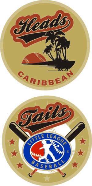 1.5" CARIBBEAN LITTLE LEAGUE FLIPPING COIN-3210